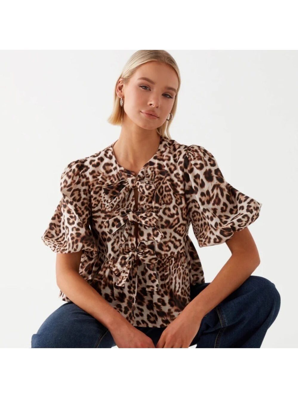 Peppermayo Leopard Print Blouse